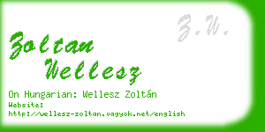 zoltan wellesz business card